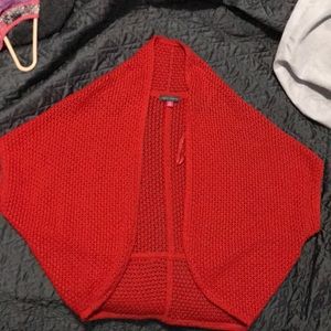 Cute red knit shrug